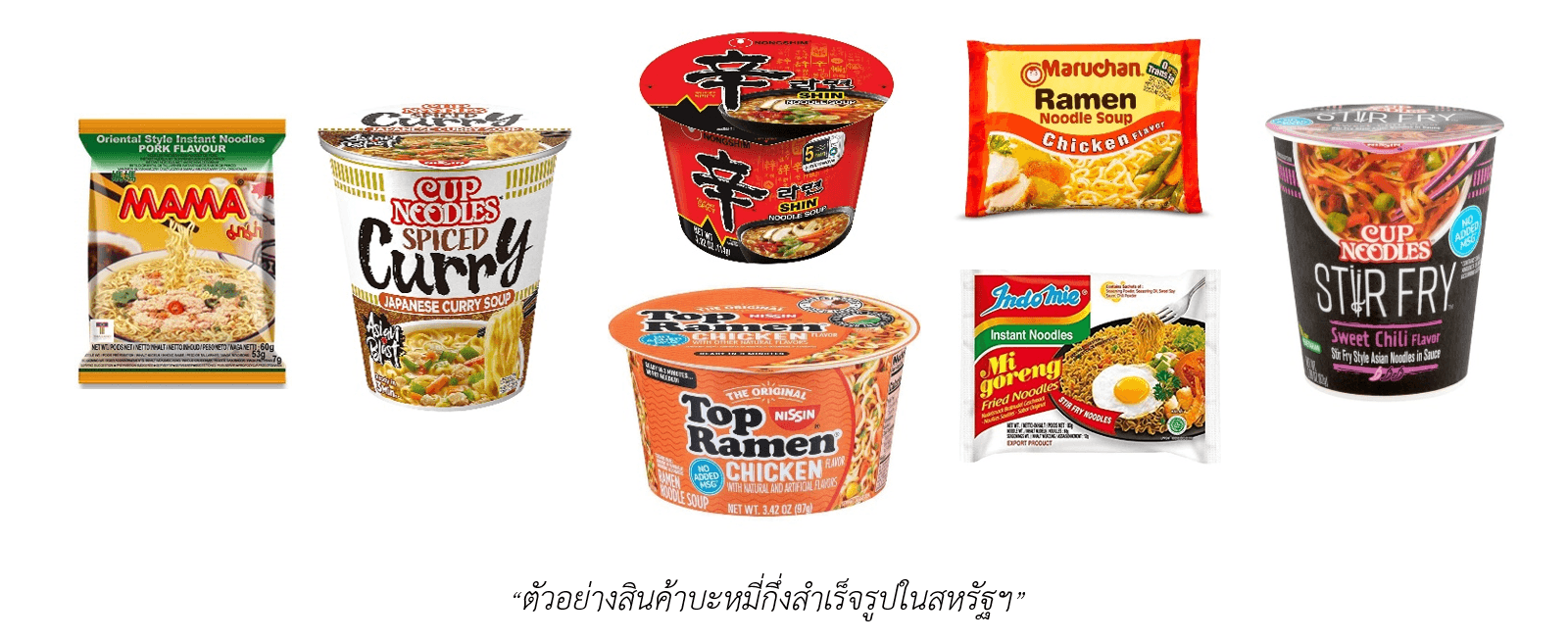 รายงานภาวะสินค้าและโอกาสทางการค้า-สินค้าบะหมี่กึ่งสำเร็จรูปในตลาดสหรัฐฯ