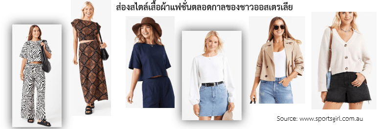 ส่องสไตล์เสื้อผ้าแฟชั่นตลอดกาลของชาวออสเตรเลีย