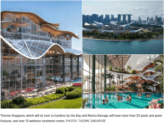 Therme Singapore ศูนย์กลางท่องเที่ยวเพื่อสุขภาพขนาดใหญ่แห่งใหม่ในสิงคโปร์
