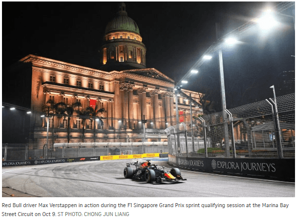สิงคโปร์เดินหน้ารักษาความโดดเด่นของการแข่งขัน F1 เพื่อส่งเสริมเศรษฐกิจและท่องเที่ยว