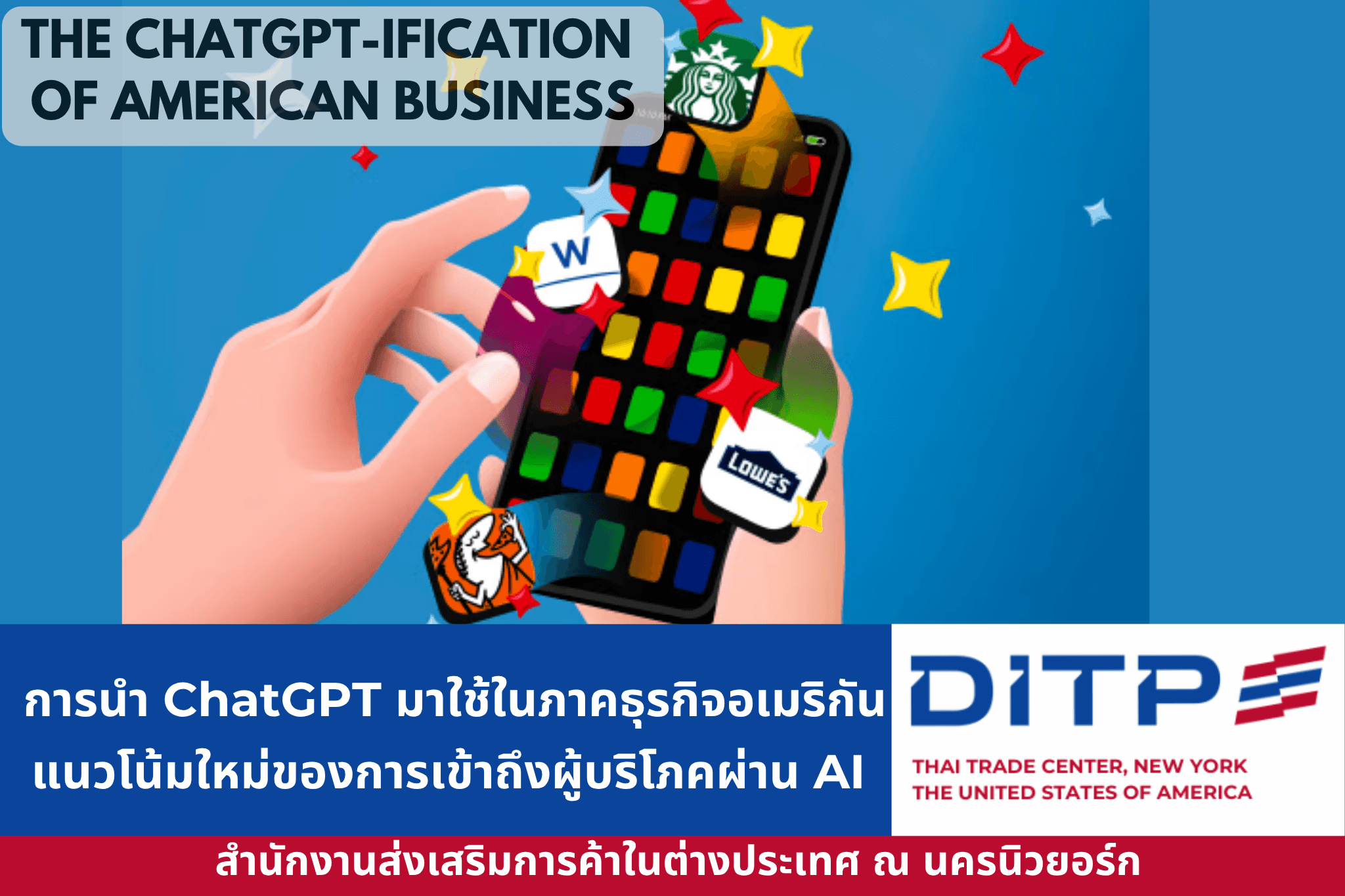 การนำ ChatGPT มาใช้ในภาคธุรกิจอเมริกัน: แนวโน้มใหม่ของการเข้าถึงผู้บริโภคผ่าน AI
