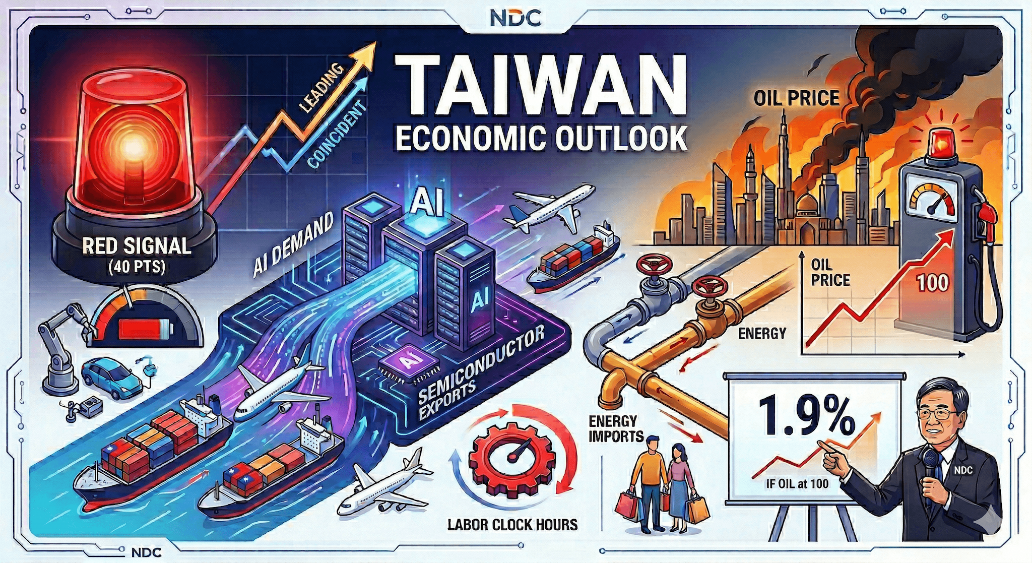 เศรษฐกิจไต้หวันส่งสัญญาณบวกต่อเนื่อง ท่ามกลางพายุราคาน้ำมัน