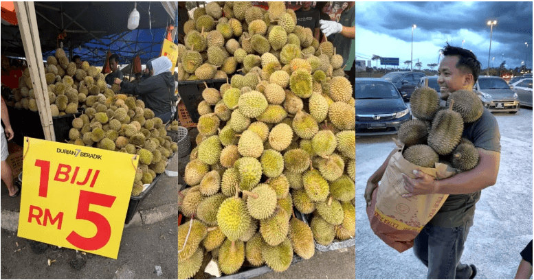 ราคาทุเรียนภายในประเทศมาเลเซียลดลงจากภาวะผลผลิตล้นตลาด