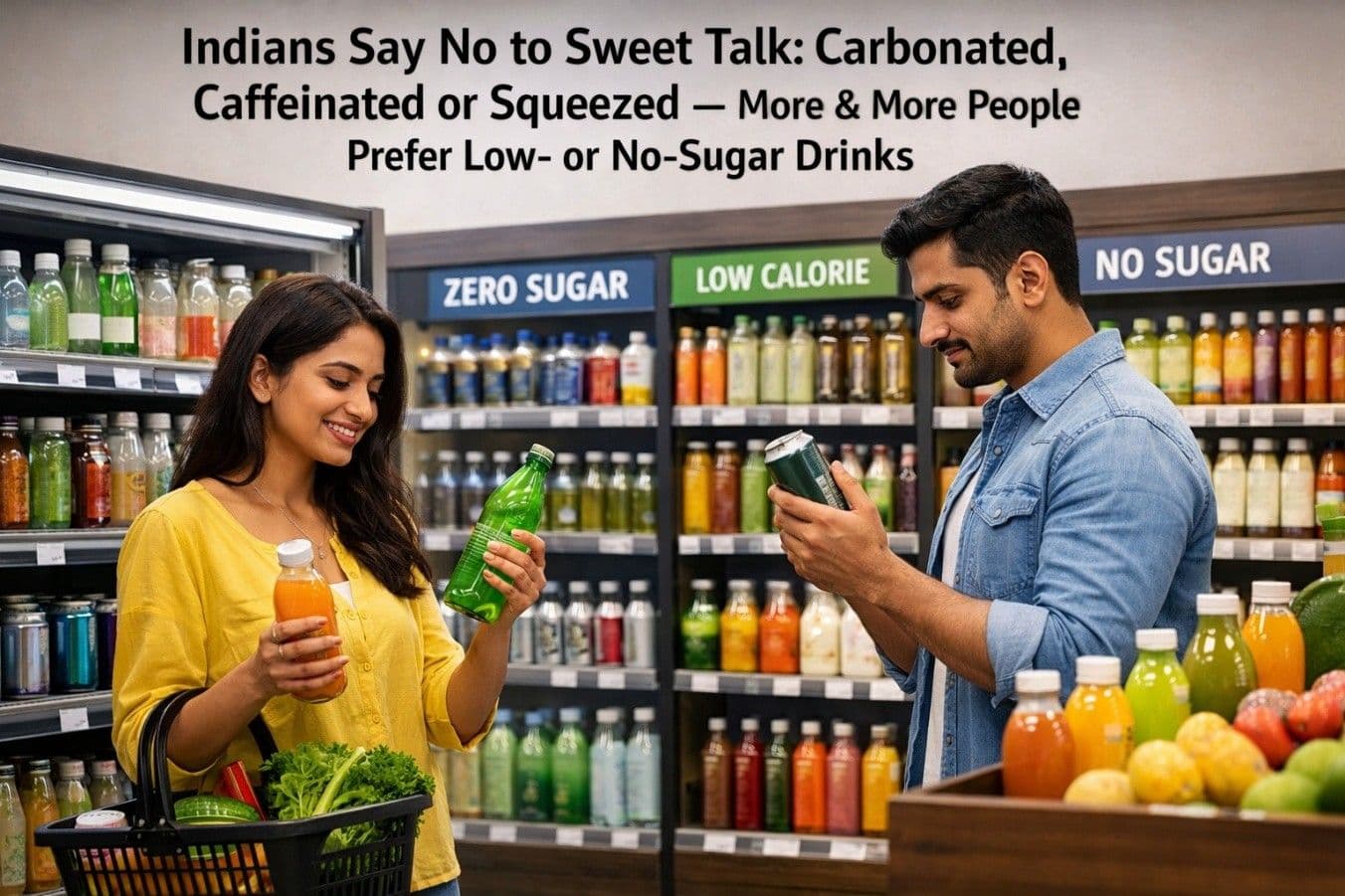 การเปลี่ยนแปลงพฤติกรรมการบริโภคเครื่องดื่มของอินเดีย: แนวโน้มลดน้ำตาลและการมุ่งสู่ทางเลือกที่ดีต่อสุขภาพ