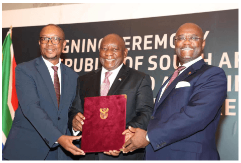  แอฟริกาใต้ได้รับวงเงินสนับสนุน 8 พันล้านดอลลาร์สหรัฐจาก Afreximbank  เพื่อขับเคลื่อนการพัฒนาอุตสาหกรรมและเศรษฐกิจประเทศ