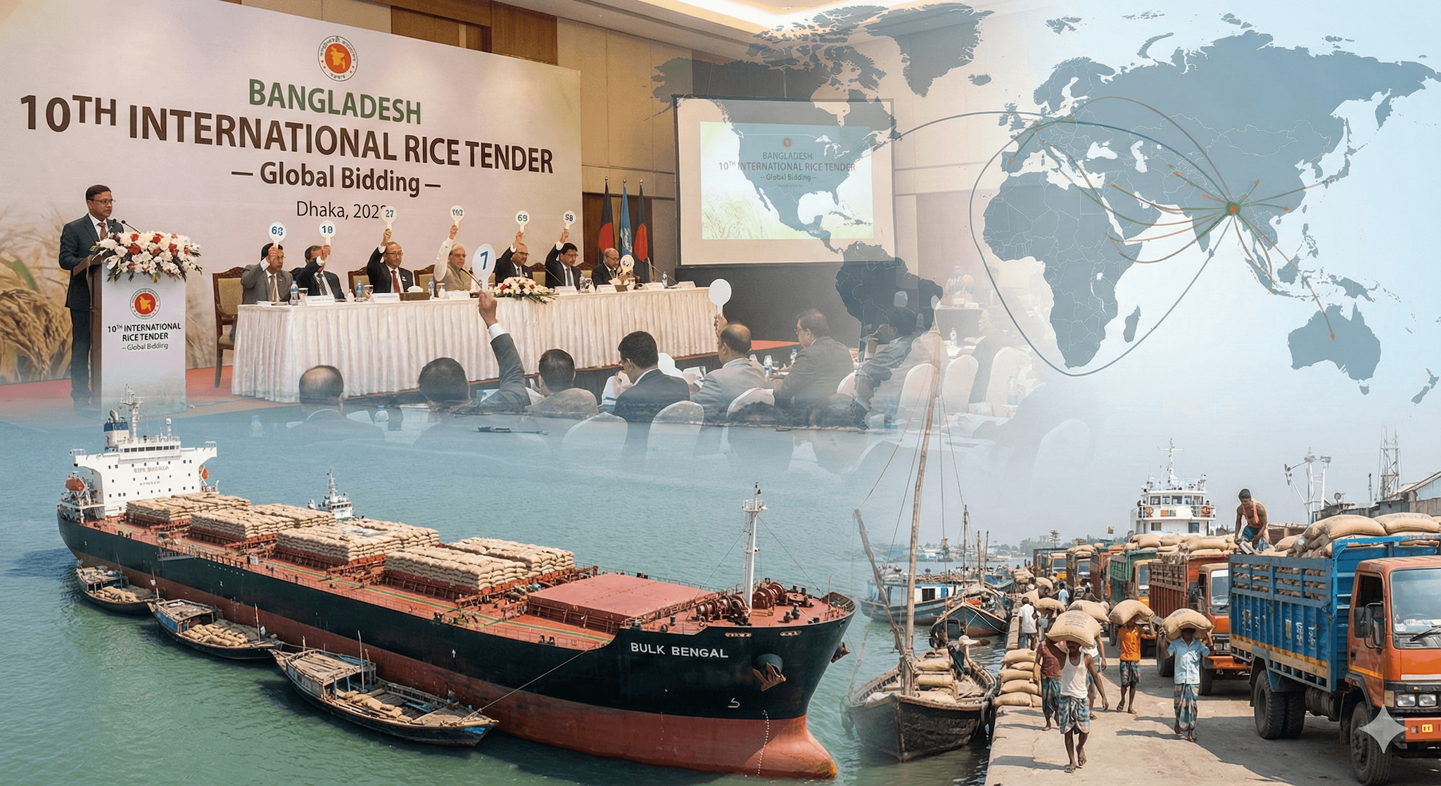 บังกลาเทศเปิดประมูลเสนอราคาซื้อสินค้าข้าวนึ่ง 50,000 ตัน (แพคเกจ-10 ปีงบประมาณ 2025-26) 