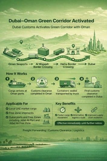 เปิดเส้นทาง “Green Corridor” โอมาน–ดูไบ รับมือการขนส่งสินค้าที่เปลี่ยนเส้นทาง