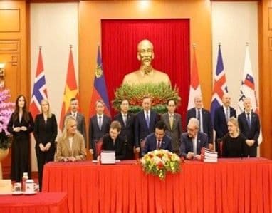 เวียดนามและประเทศสมาชิกสมาคมการค้าเสรียุโรป ลงนามข้อตกลงการค้าเสรีอย่างเป็นทางการ