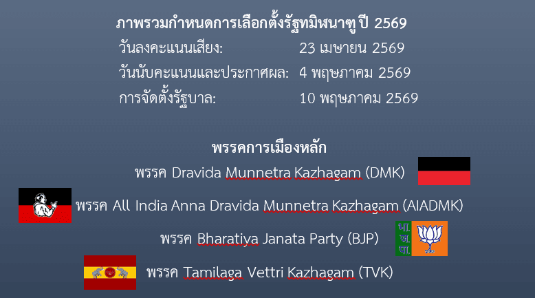 ผลการเลือกตั้งของรัฐทมิฬนาฑู ทิศทางการเมือง และแนวโน้มเศรษฐกิจการลงทุนในอินเดียตอนใต้