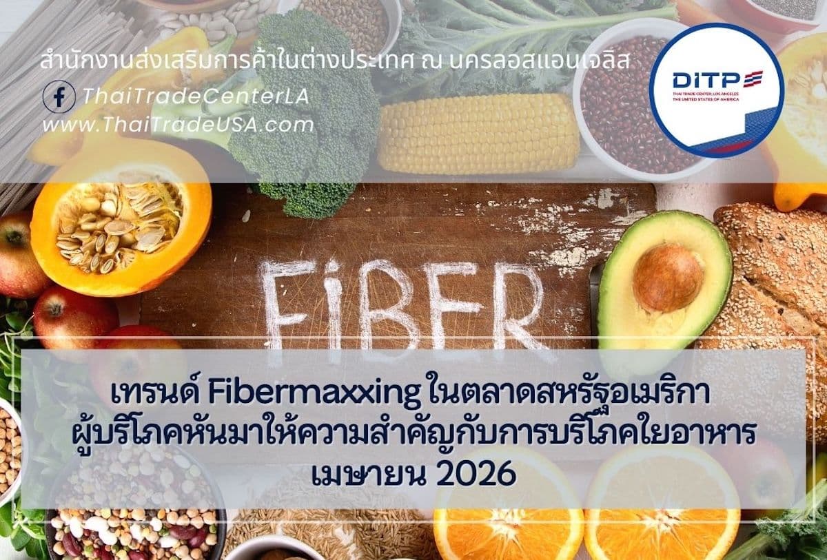 เทรนด์ Fibermaxxing ในตลาดสหรัฐอเมริกา ผู้บริโภคหันมาให้ความสำคัญกับการบริโภคใยอาหาร