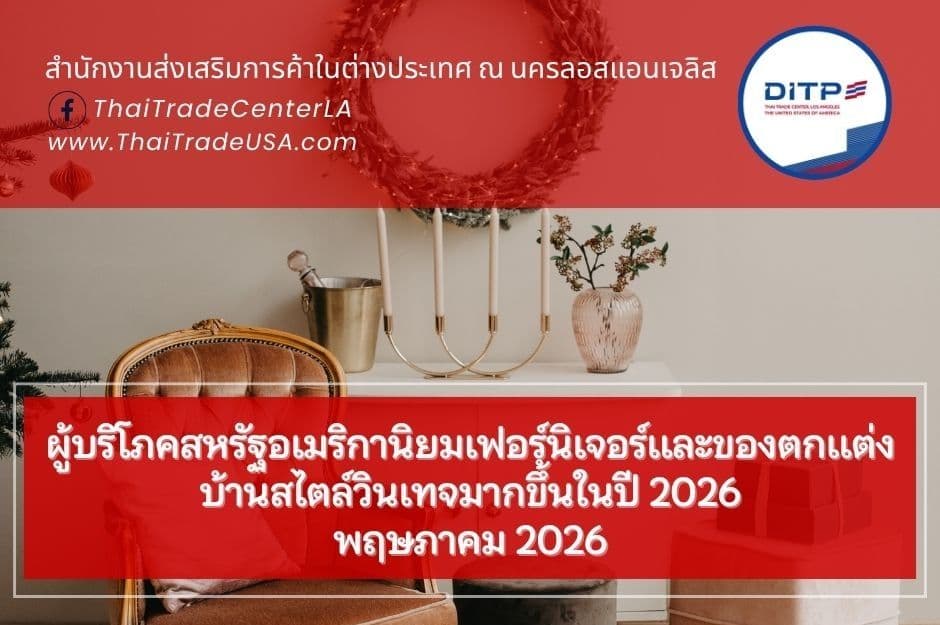 ผู้บริโภคสหรัฐอเมริกานิยมเฟอร์นิเจอร์และของตกแต่งบ้านสไตล์วินเทจมากขึ้นในปี 2026