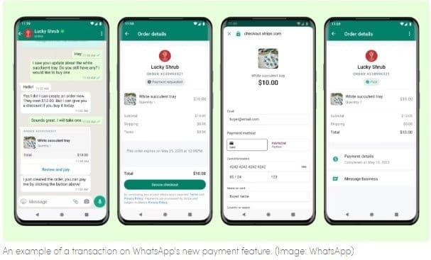 WhatsApp เปิดตัวช่องทางการชำระเงินสำหรับธุรกิจในสิงคโปร์