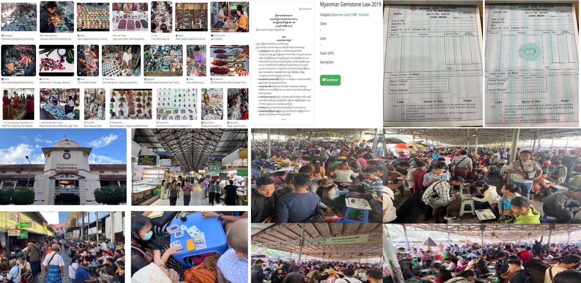 ตลาดอัญมณีเมียนมาและกฎระเบียบการนำอัญมณีและเครื่องประดับติดตัวออกจากเมียนมา