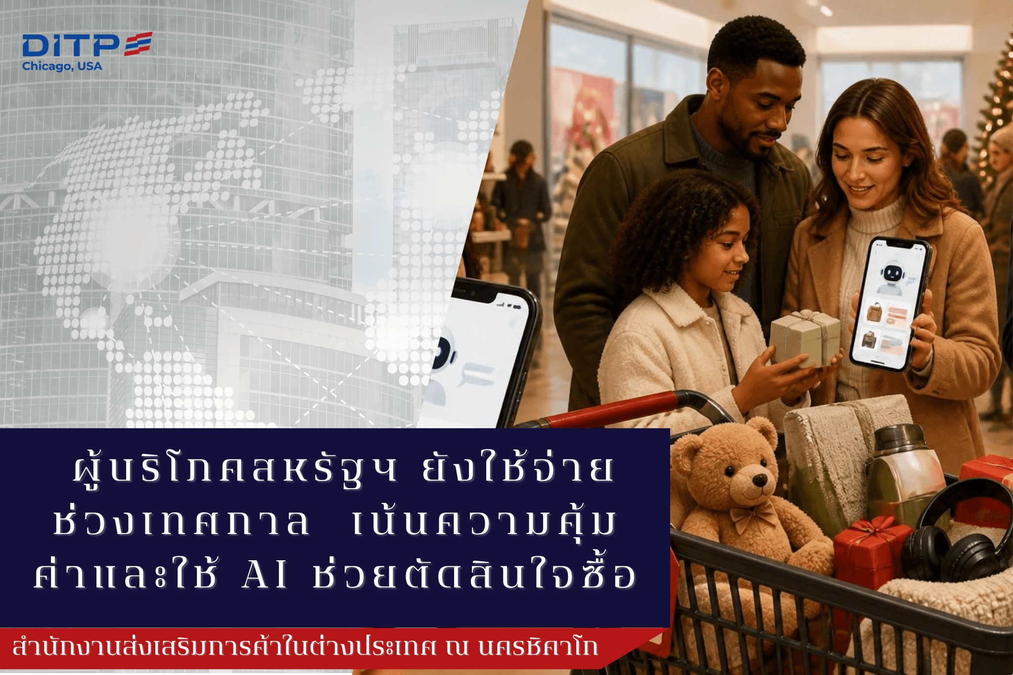 ผู้บริโภคสหรัฐฯ ยังใช้จ่ายช่วงเทศกาล เน้นความคุ้มค่าและใช้ AI ช่วยตัดสินใจซื้อ