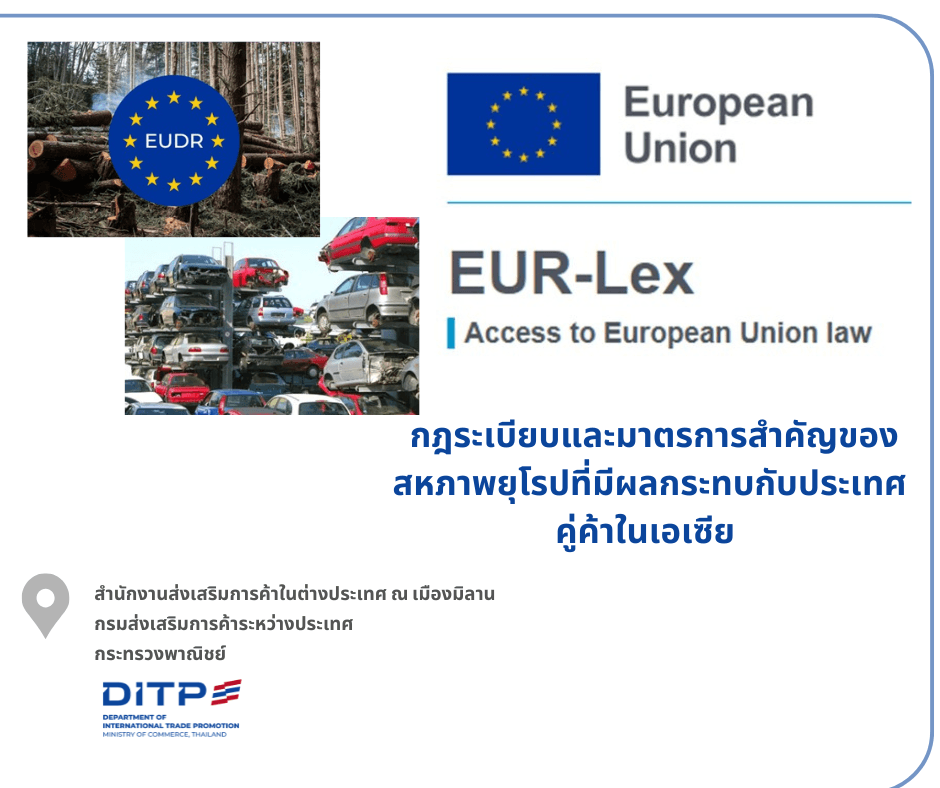 กฎระเบียบและมาตรการสำคัญของสหภาพยุโรปที่มีผลกระทบกับประเทศคู่ค้าในเอเซีย