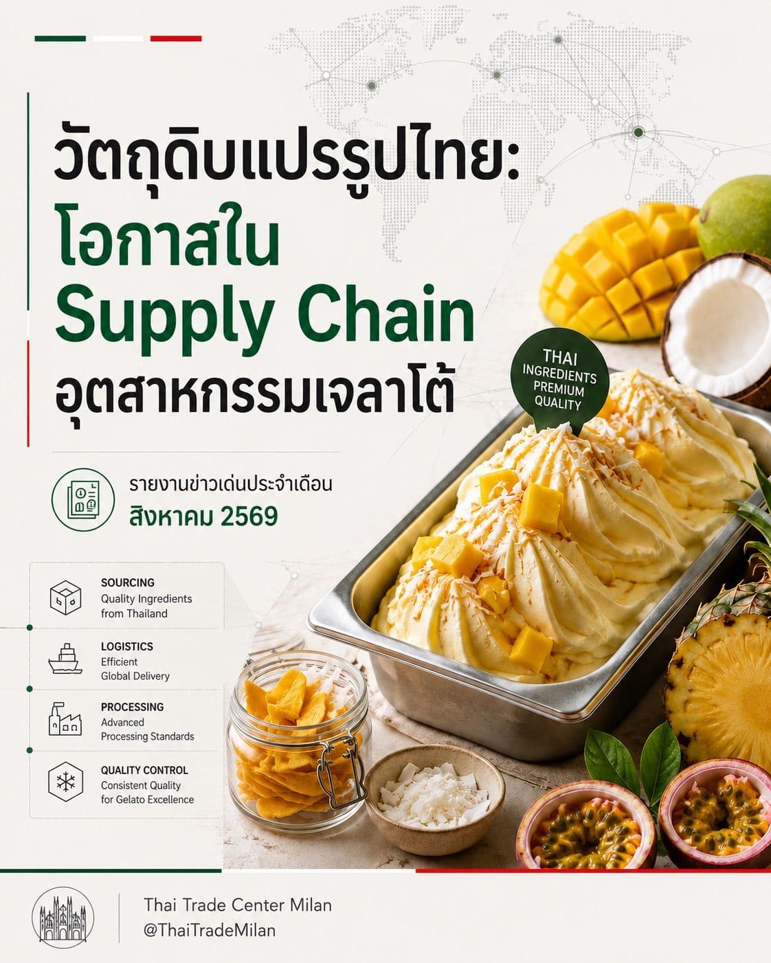 วัตถุดิบแปรรูปไทย: โอกาสใน Supply Chain อุตสาหกรรมเจลาโต้