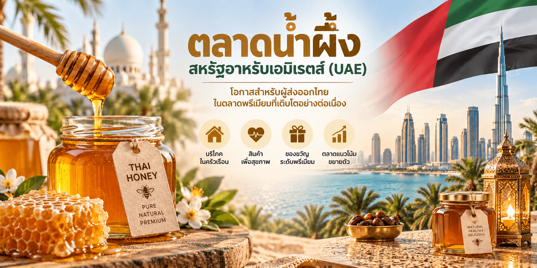 ตลาดน้ำผึ้ง UAE มาแรง: อ่านเทรนด์ก่อนเจาะตลาด