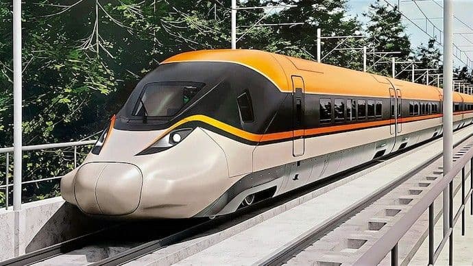 รถไฟความเร็วสูงสายแรกอินเดียรุดหน้า ติดตั้งโครงสร้างคานข้ามรางรถไฟวโททระครบ 14 คาน