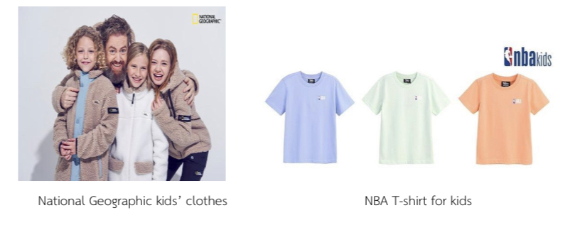 ตลาดสินค้าเครื่องแต่งกายเด็กในเกาหลีใต้