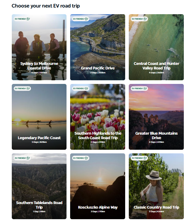รัฐ NSW เพิ่ม 9 เส้นทาง EV-friendly road trips กระตุ้นการใช้รถไฟฟ้า